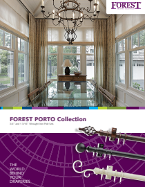 Image of Forest Drapery Hardware products such as hand drawn and motorized track systems, decorative metal and wood hardware, roller shades and Romans.